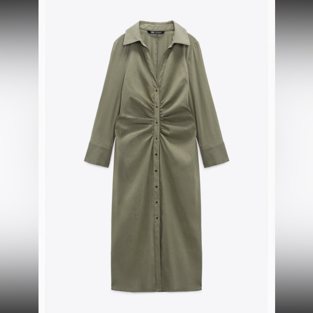 Zara shirt dress with pushing
